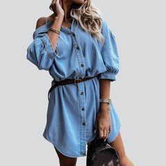 Stylish loose women denim dress