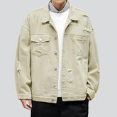 Stylische zerrissene Herren Jeansjacke