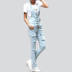 Stylish skinny women denim jumpsuit