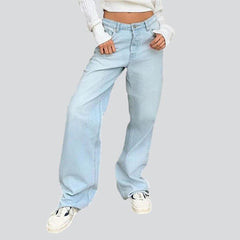 Stylish women wide leg jeans