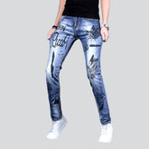 Super Skinny Jeans mit Print für Herren