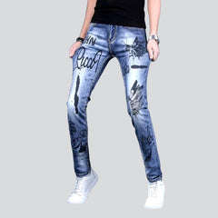 Super Skinny Jeans mit Print für Herren