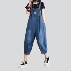 Trendy blue women denim overall
