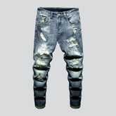 Trendy Style Distressed Vintage Jeans