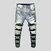 Trendy Style Vintage Distressed Jeans