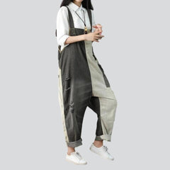 Mono vaquero holgado de dos colores