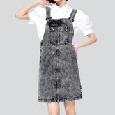 Jeanskleid mit Urban-Vintage-Print