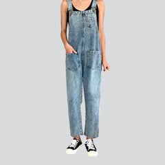 Vintage baggy women denim jumpsuit