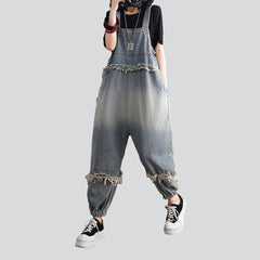 Vintage Baggy Jeans-Overall für Damen