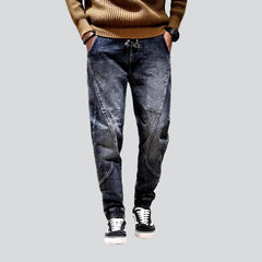 Pantalones deportivos vaqueros azules vintage para hombre