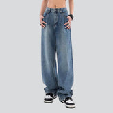 Vintage blue women baggy jeans