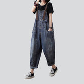Vintage blauer Jeans-Jumpsuit für Damen