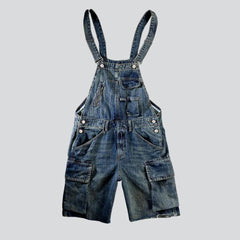 Vintage cargo men denim romper