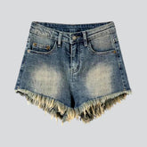 Vintage verkürzte Damen Jeansshorts