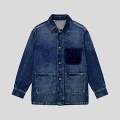 Vintage dark denim coat for ladies