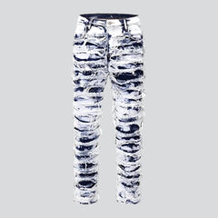 Vintage design distressed men jeans