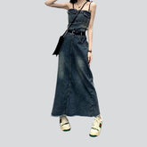Vintage langes Jeanskleid für Damen
