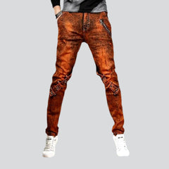 Vintage orange jeans for men