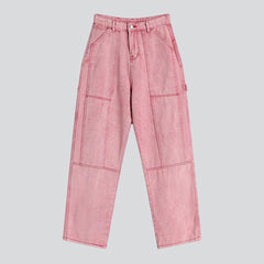 Vintage rosa Damen Baggy Jeans