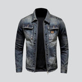Vintage Wash Moto Herrenjacke
