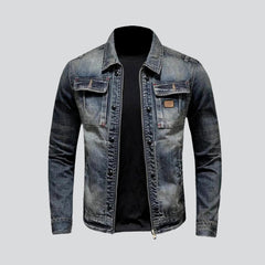 Vintage wash moto men jacket