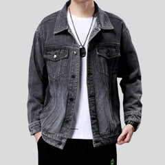 Vintage wash oversized denim jacket