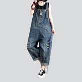 Vintage Jeans-Jumpsuit mit Schnurrhaaren für Damen