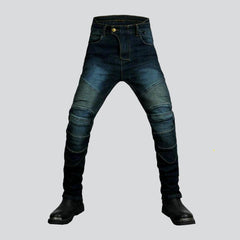 Warme Samt-Bikerjeans für Herren