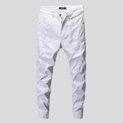 Weiße Herrenjeans im Used-Look