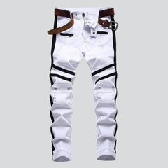 White men jeans with bands