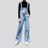 Stylischer Jeans-Jumpsuit mit weitem Bein für Damen