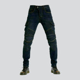 Winter dunkle Herren Bikerjeans