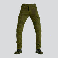 Vaqueros biker de hombre color caqui de invierno