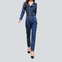 Women overall with zipper