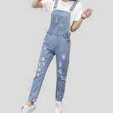 Damen zerrissene Jeans Overall