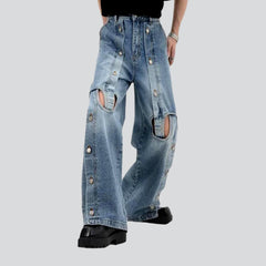 Y2k Mid-Waist-Jeans für Herren
