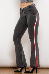 Vaqueros bootcut con rayas laterales
