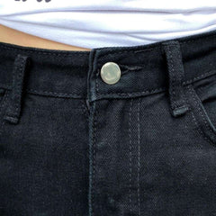 Vaqueros negros holgados para mujer