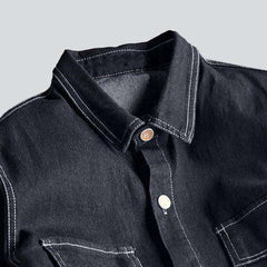 Mono vaquero para hombre con bordado en la espalda