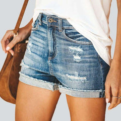 Fashion distressed jeans shorts