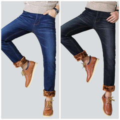 Vaqueros cálidos de lavado claro