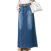 Falda larga de jeans para mujer