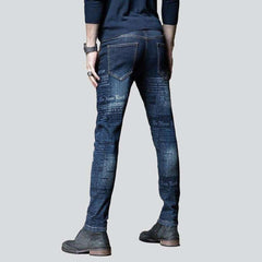 Herren Blue Jeans mit Aufschriften