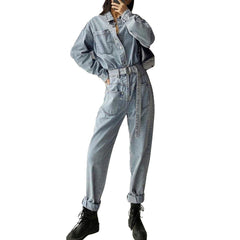 Oversized women jeans overall