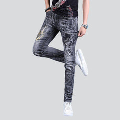 Men painted jeans