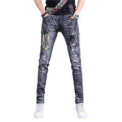 Men painted jeans