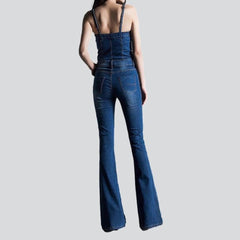 Ärmelloser Bootcut-Jeans-Overall
