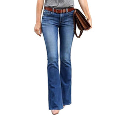 Vaqueros pitillo de cintura media para mujer