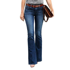 Vaqueros pitillo de cintura media para mujer