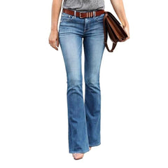 Vaqueros pitillo de cintura media para mujer